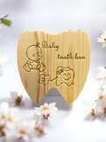 Boîte à dents de lait personnalisable, accessoire unique pour conserver les souvenirs d’enfance, naissance ou moments précieux.
