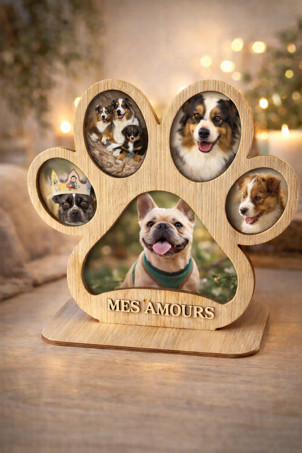 Cadre Photo Patte chien chat- Personnalisable