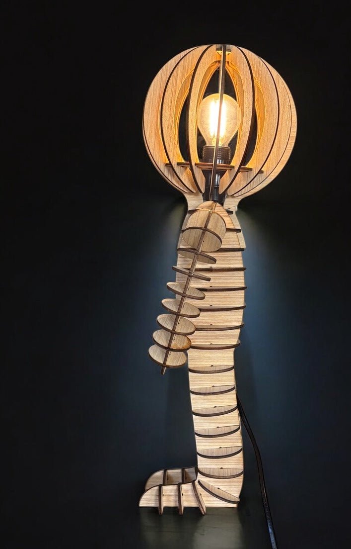 Lampe de chevet -  Bonhomme debout en bois