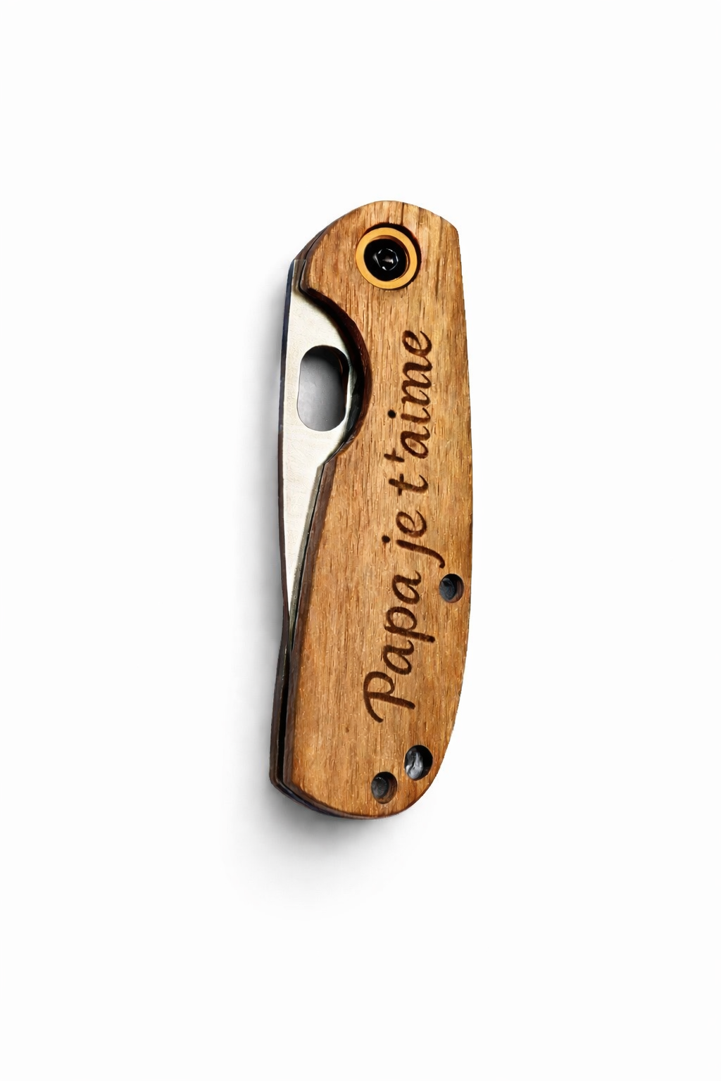 Couteau pliant à manche en bois Personnalisable 