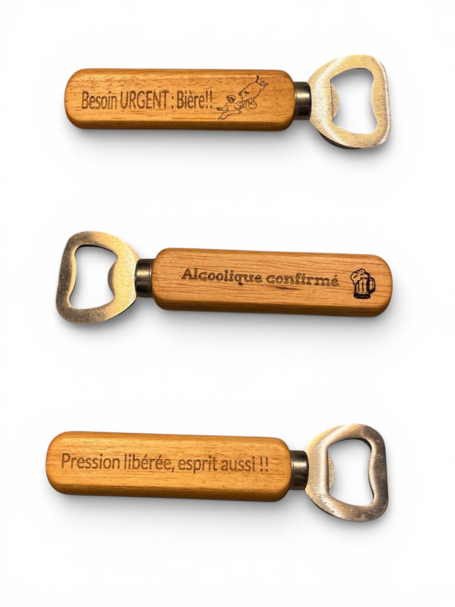 Décapsuleur en bois personnalisé – idée cadeau apéro
