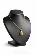 Collier pendentif goutte personnalisable en finition rose doré