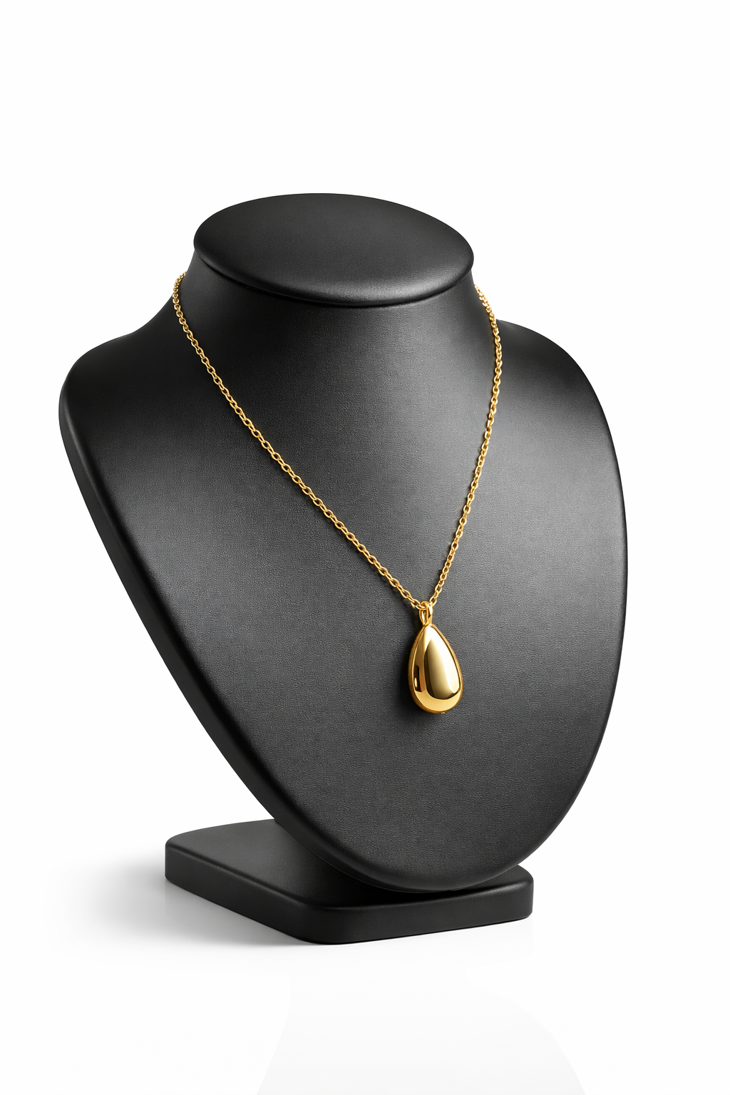 Collier pendentif goutte personnalisable en finition rose doré