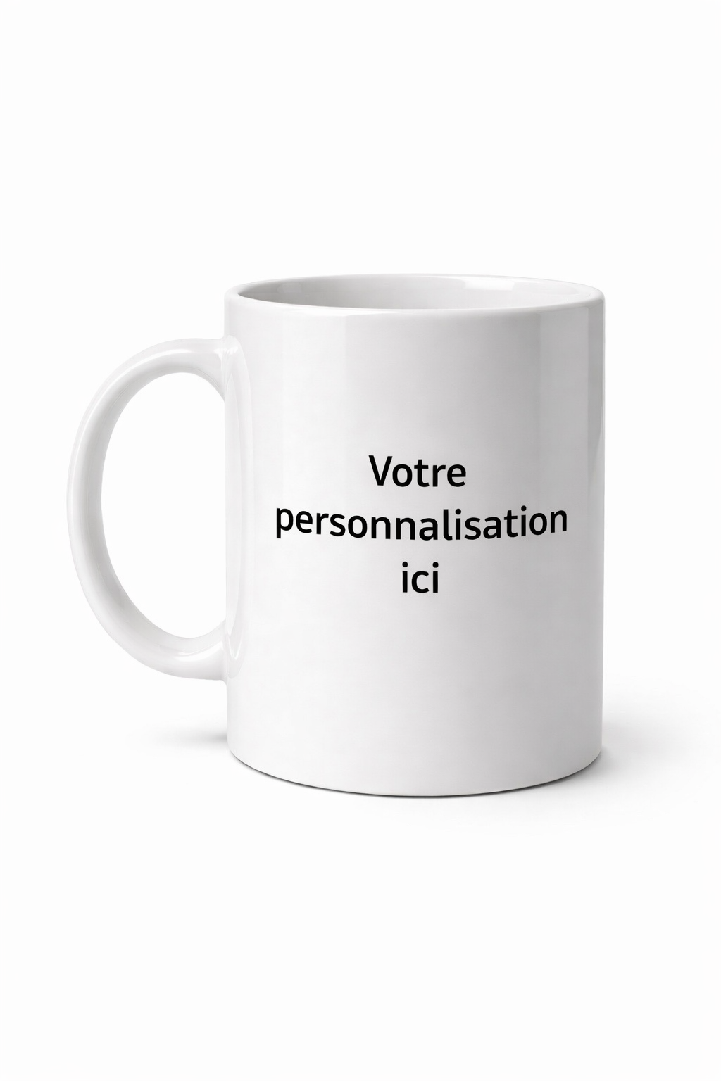 Tasse blanche en céramique personnalisable 